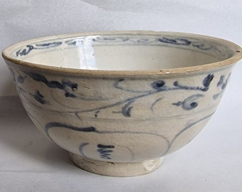 From The Hoi An Hoard Wreck, Vietnamese Blue & White Bowl, Late 15th Early 16th Century