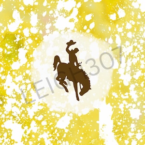 WYOMING-Gelb 20 Unzen Tumbler Wrap PNG