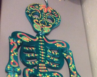 Turquoise Wooden Skeleton