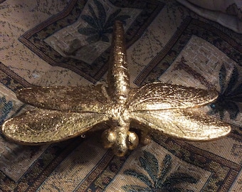Gold Dragonfly Sculpture Home Decor