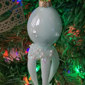 Blue Glass Octopus Ornament