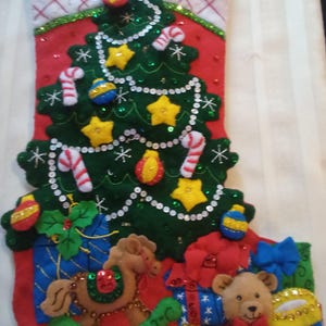 Finished Bucilla Christmas Tree Surprise