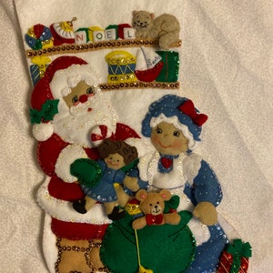 Finished Bucilla Mr. & Mrs. Claus