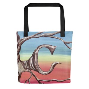 carta C bolso de mano, letra C, letra C regalos, letra C arte, arte de letras, bolsa de arte, bolsa de tote de árbol, bolsa arco iris, arte del árbol, obras de arte de árbol, bolso de mano