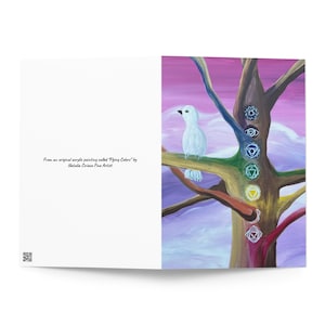 Reiki Grußkarte, Reiki Baum, Reiki Heilung Karte, Chakra Karte, Chakra Baum, Chakra Art, Chakra Artwork
