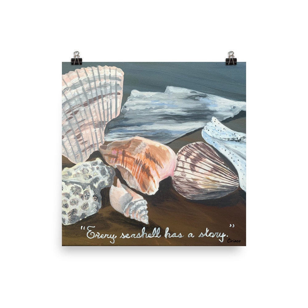 Muscheln Druck, Strand Zitat Druck, Muschel Zitat, Strand Muschel Kunst