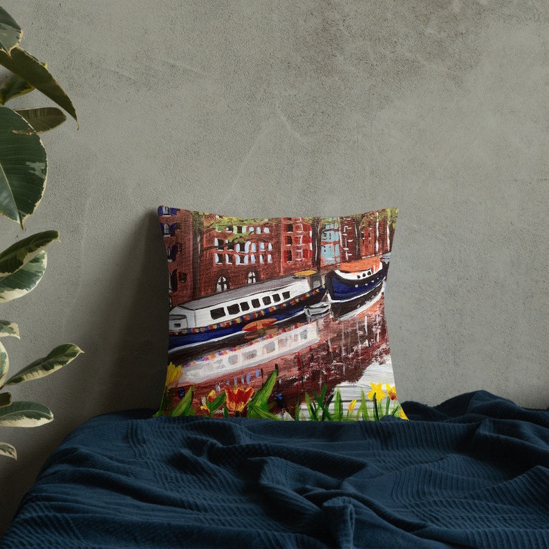 Amsterdam Pillow Original Art Amsterdam Art Amsterdam Art Etsy