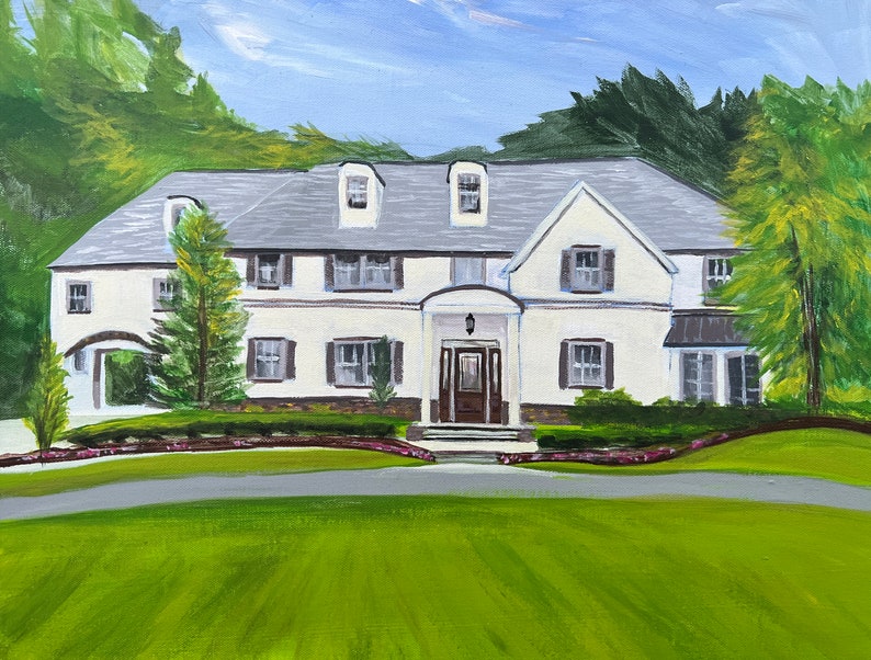 Home Painting, Pencil Drawing Art, Photo to Painting, Moving Gift