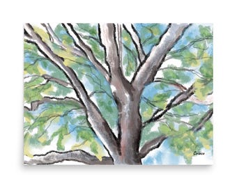 Tree print, tree therapy print, digital art, tree art, tree wall art