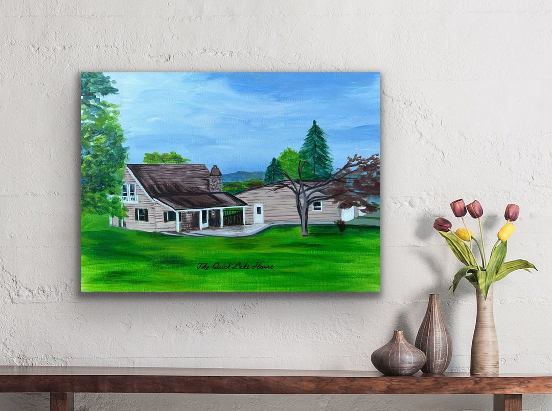 Home Painting, Home Painting From Photo, Photo to Painting, Moving Gift