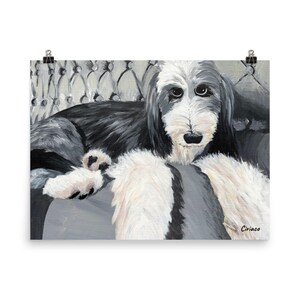 bearded collie, bearded collie print, bearded collie merchandise, dog print, dog portrait, dog artwork, bearded collie gift,dog gifts