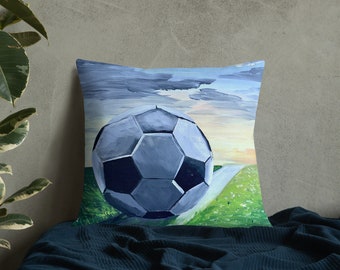 Fußballkissen, FußballKunst, Fußball Deko, Fußball Deko, Sportkissen, Sportkunst, Sportkunst, Sport dekor, Wohnkultur, Kinderzimmer