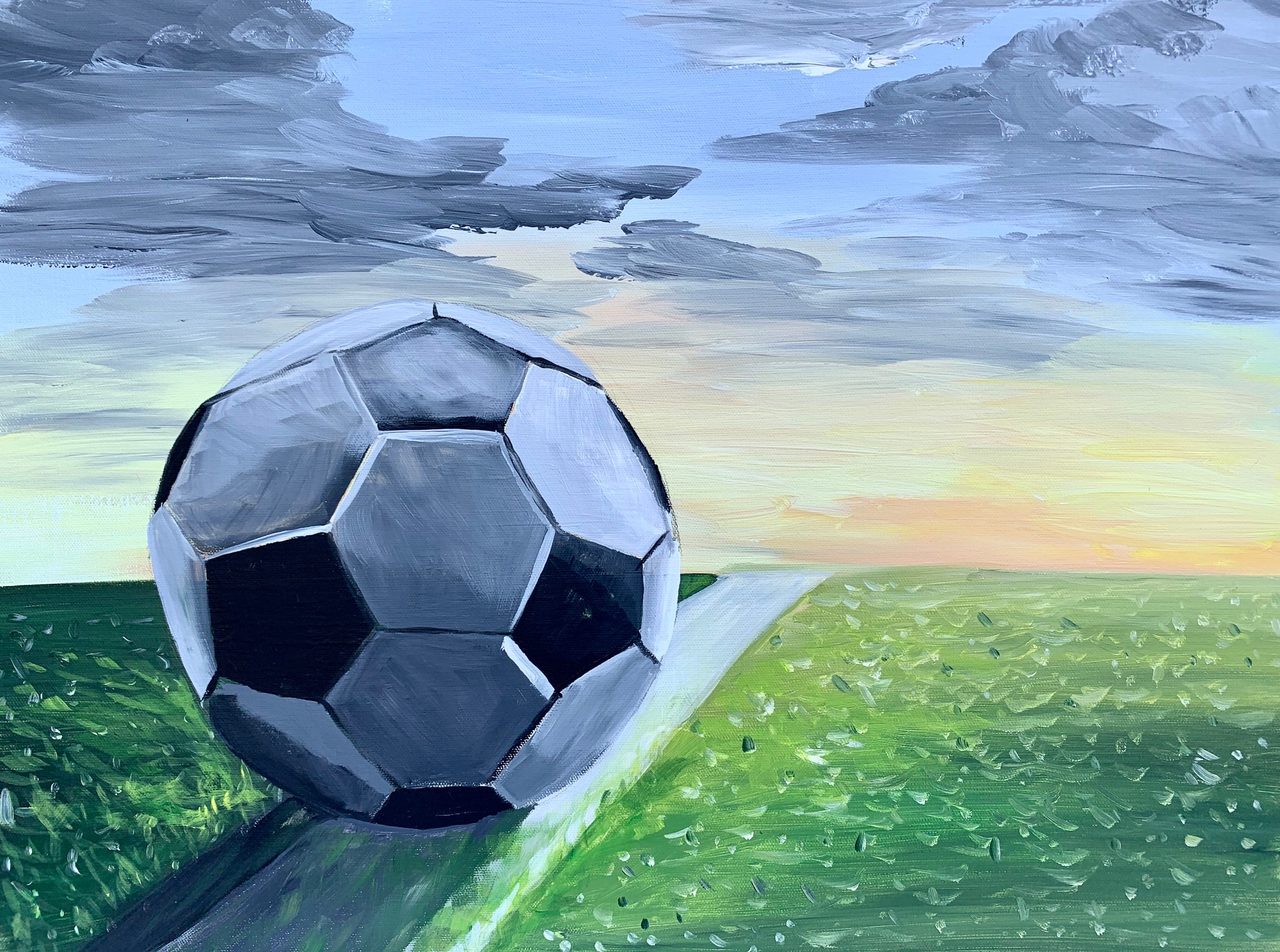 Soccer Painting, Soccer Decor, Soccer Art, Soccer Decor Wall, Soccer