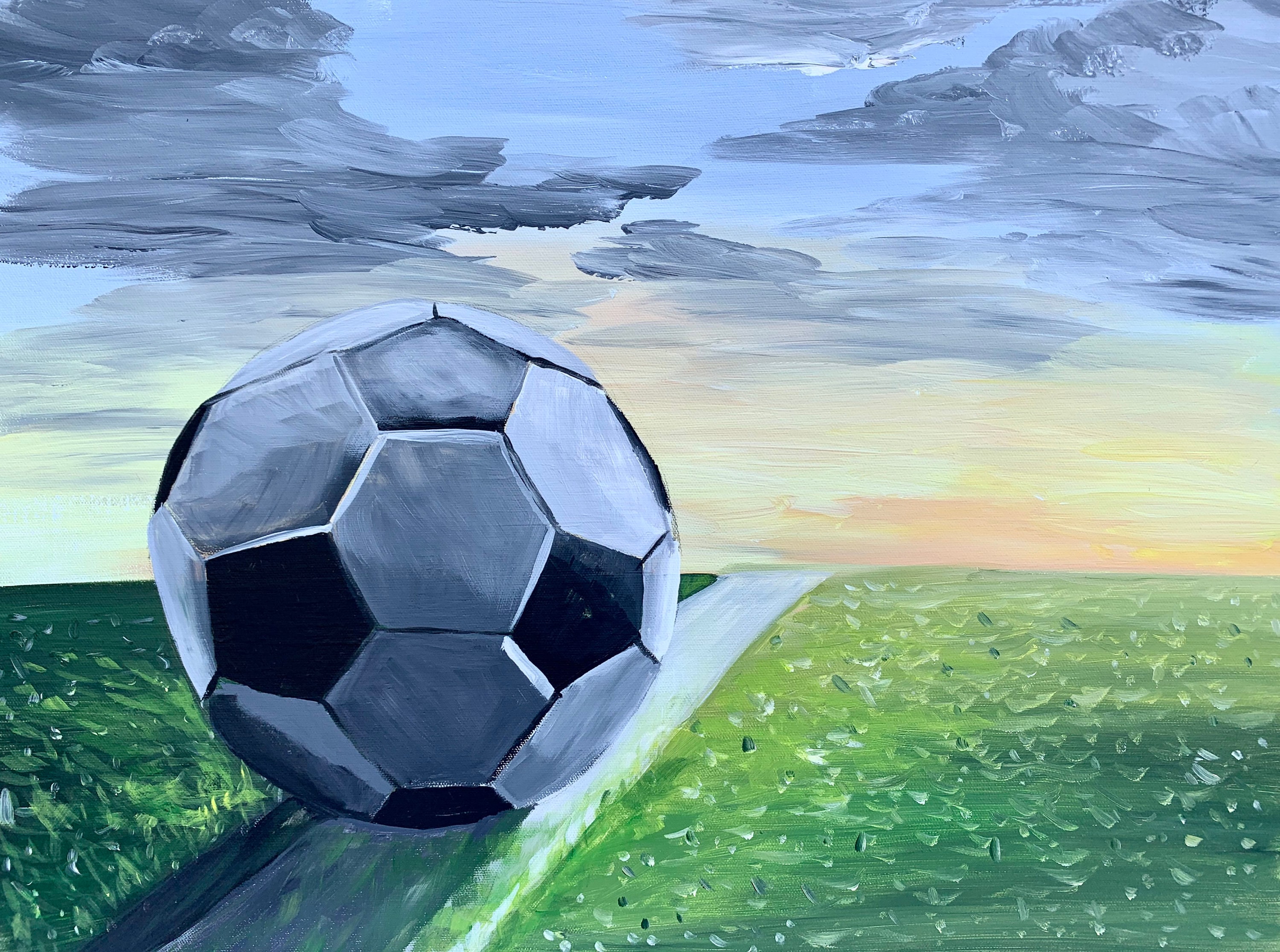 abstract soccer art