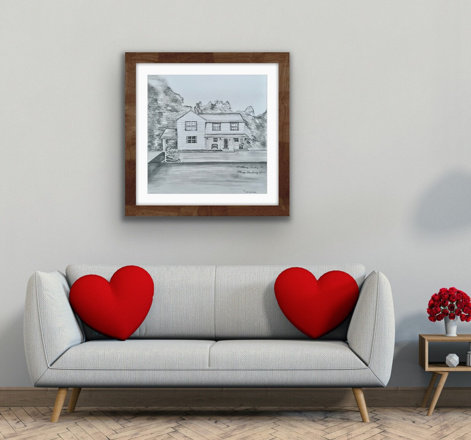 Home Painting, Pencil Drawing Art, Photo to Painting, Moving Gift