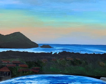 ocean painting, ocean painting, ocean wall art, beach decor wall art, beach decor, home decor,Costa Rica painting, costa rica art