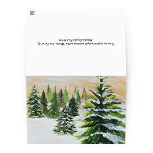 Cartão de Natal, Cartão de Natal, Árvore de inverno, Arte de Natal, Cartão de árvore de Natal, Cartão de árvore, Fazenda de árvores, Cartão de inverno, Arte de inverno