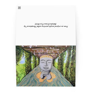 Carte de voeux bouddha, bien-être, carte bouddha, art paisible, acceptation