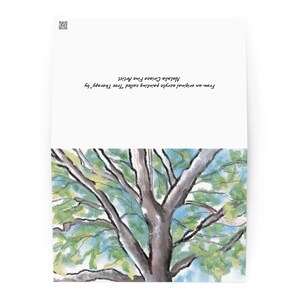 Tarjeta de felicitación de terapia de árboles, tarjeta de árbol, tarjeta de felicitación de árbol, arte digital, arte de árbol