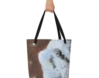 beach bag, abstract beach bag, abstract bag, brown beach bag, art bag, large beach bag, bags for women, grocery bag, large bags women