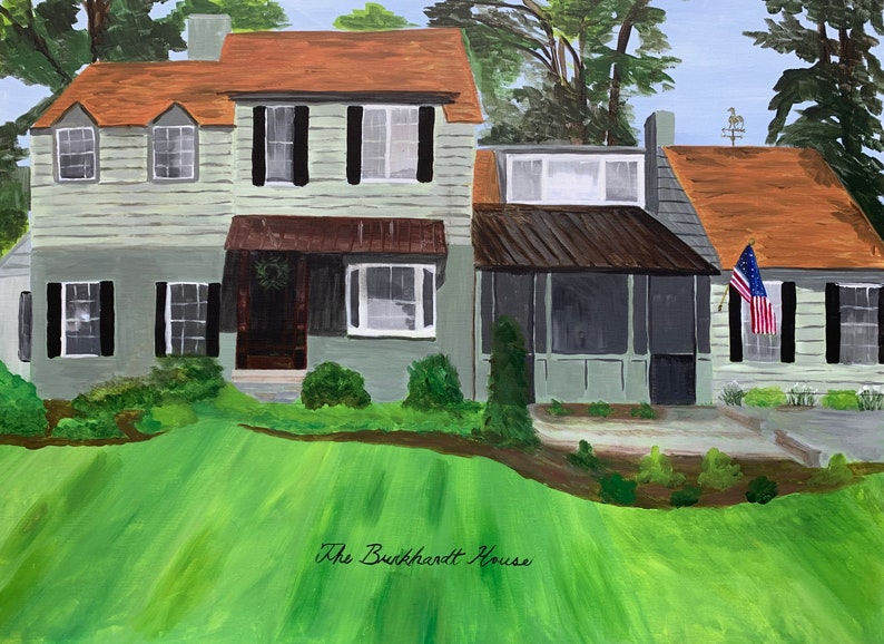 Home Painting, Pencil Drawing Art, Photo to Painting, Moving Gift