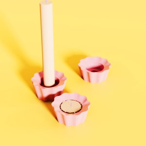 TEALIGHT HOLDER MOULD Silicone Mould Candlestick Holder Mould Tealight Holder Mould 2in1 Jesmonite Mould Concrete Mould Plaster Resin Craft
