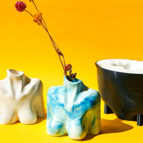 BODY VASE MOULD Woman Body Silicone Mould 3D Vase Making Clay Etsy