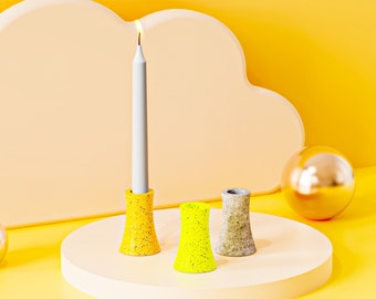 Candle Holder Silicone Mould: Curve Taper, Concrete Craft Tool
