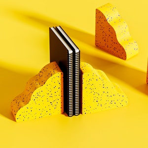 Wave Cloud Bookend Silicone Mould: Jesmonite Concrete Plaster