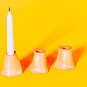 Volcano Candlestick Holder Silicone Mould: Jesmonite Concrete Cement Mold