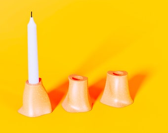 Volcano Candlestick Holder Silicone Mould: Jesmonite Concrete Cement Mold