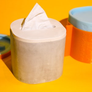 Stampo per scatola di fazzoletti, stampo in silicone, coprifazzoletti, scatola quadrata, coprirotolo di carta igienica, stampo in resina, cemento, calcestruzzo, Jesmonite Craft