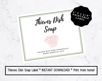 Printable Dish Soap Label Dish Soap Label Dish Soap Bottle - Etsy