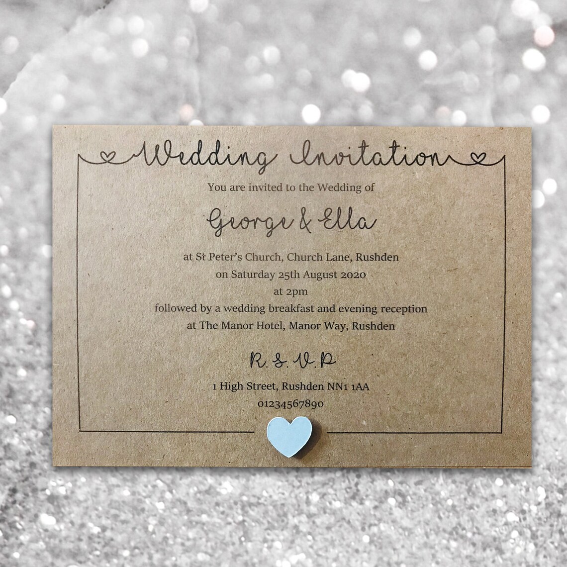 Wedding Invitations Printed Personalised Wedding Invites Etsy