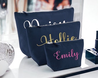 Personalised Make Up Bag with Name, Christmas Present, Stocking Filler, Secret Santa Gift, Birthday Present, Sister, Niece, Granddaughter