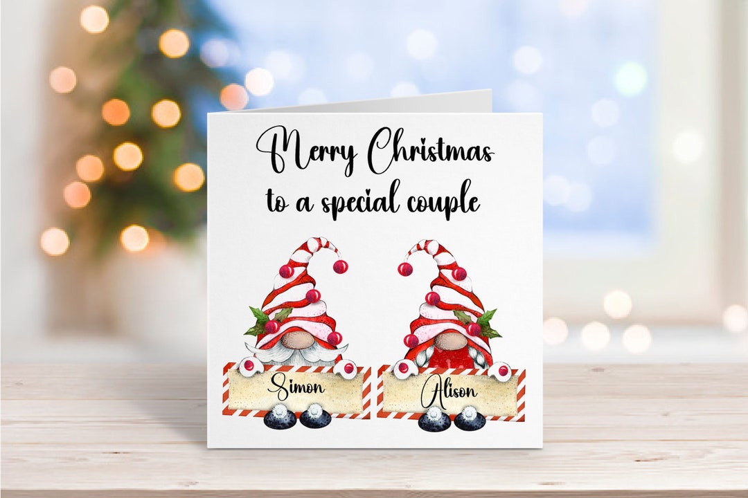 Personalised Christmas Card for Special Couple, Daughter and Son in Law