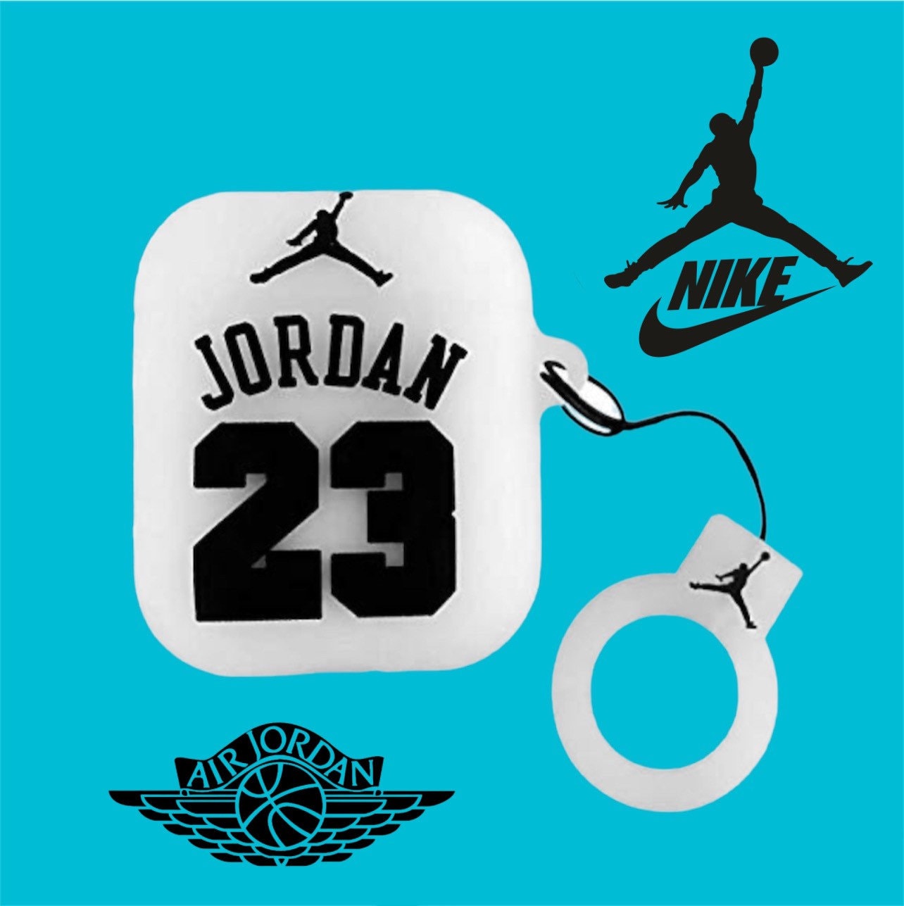 Jordan 1 Airpod Case Gray White - iCaseLand