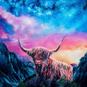 Highland Cow Giclée Art Print - A4, A3