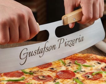 Custom Pizza Rocker, Engraved Pizza Slicer, Personalized Pizza Cutter, Tomato Pie Lover Gift, Kitchen Gadget, Pizza Cutter, Stainless Steel