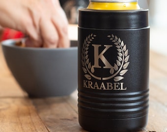 Personalized Stainless Steel Can Cooler, Custom Can Cooler, Personalized Gift for Men, Groomsman Gift, Beer Can Holder, Can Holder