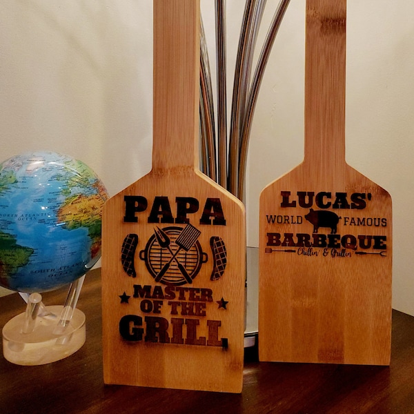 Personalized 18" Grill Scraper, Best Father's Day Gift, Custom Gift for Him, Custom Bamboo Grill Scraper