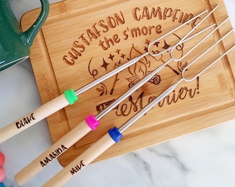 Personalized Marshmallow Roasting Sticks - Engraved Roasting Sticks - Fire Pit - Campfire - Custom Sticks