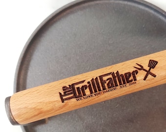 Poids de hamburger personnalisé, presse-viande en fonte personnalisé, cadeau pour grill, fête des pères, cadeau maître du grill, presse-bacon, presse-hamburger,