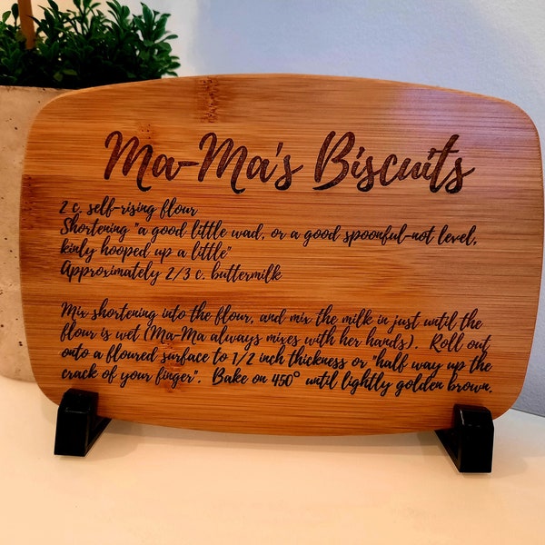 Family Recipe Cutting Board - Personalized Gift - Mothers Day Gift - Personalized Cutting Board with Favorite Recipe/Scripture/Message