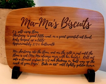 Family Recipe Cutting Board - Personalized Gift - recipe Gift - Personalized Cutting Board with Favorite Recipe/Scripture/Message