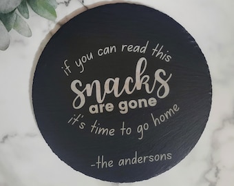 Personalized Serving Tray, If you can read this, it's time to go home, Cutting Board, Serving Tray, Funny Charcuterie Board