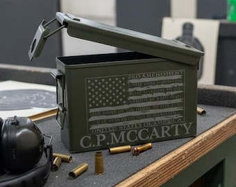 Personalized Ammo Box, Groomsmen Gifts, Father's Day Gifts, Gifts for Dad, Personalized gifts for Dad, Hunter Gift, Military Gift, Unique