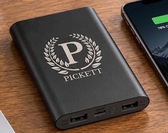Personalized Wireless Power Bank | Custom Engraved Portable Charger