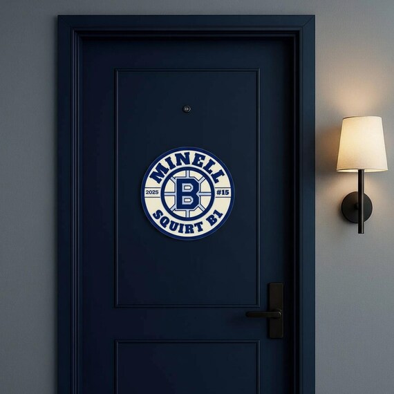 Personalized hockey door sign, hotel door sign hockey, hockey decor, printed hockey pucks, hockey tournament, hotel sign, team player gift