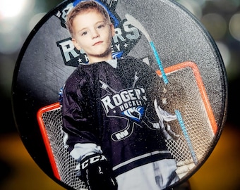 Personalized UV Printed Hockey Puck, Custom Photo Puck, Hockey Player Gift, Gift for hockey, Hockey Gift